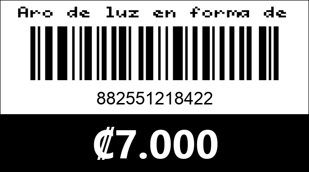 Código de barras de  Aro de luz en forma de corazon sin tripode 