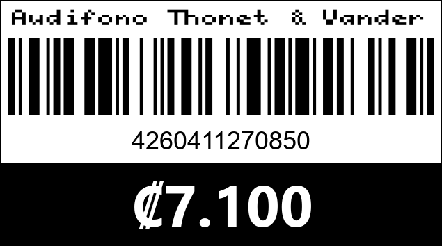 Código de barras de Audifono Thonet & Vander VR100 HK096-03562