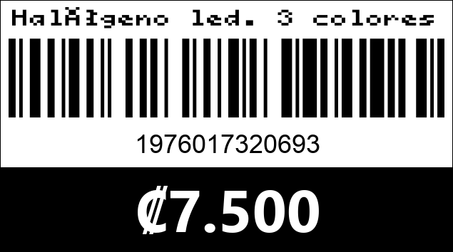 Código de barras de Halógeno led. 3 colores, 60w