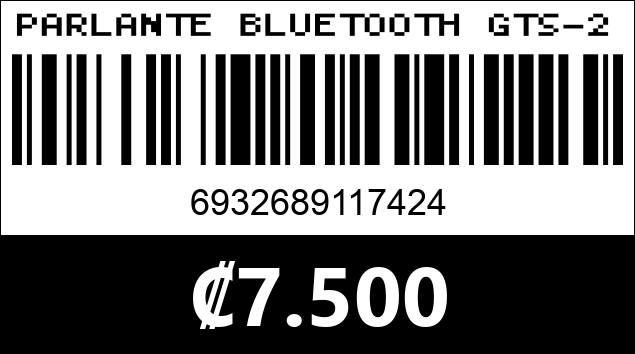 Código de barras de PARLANTE BLUETOOTH GTS-2132