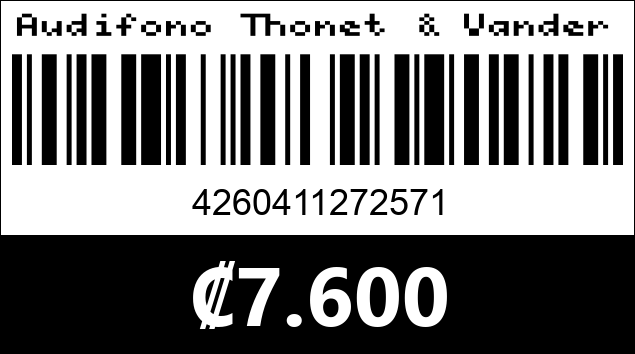 Código de barras de Audifono Thonet & Vander vr100 HK096-03663