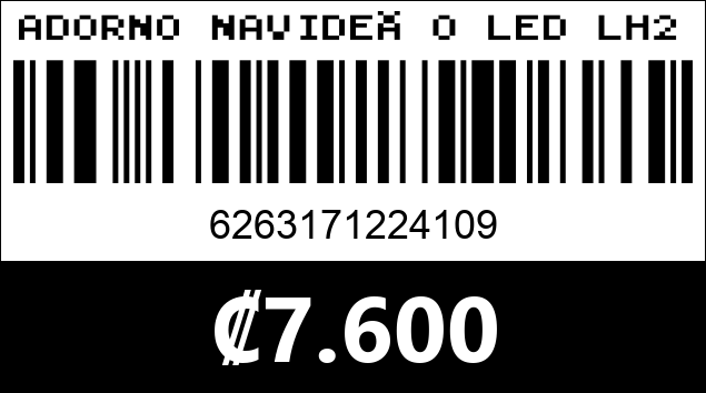 Código de barras de ADORNO NAVIDEÑO LED LH25-047 30.5*19.5C...