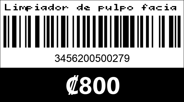Código de barras de Limpiador de pulpo facial de silicona .