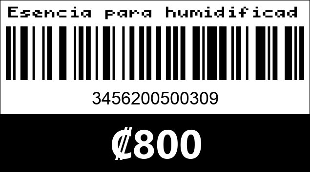 Código de barras de Esencia para humidificador