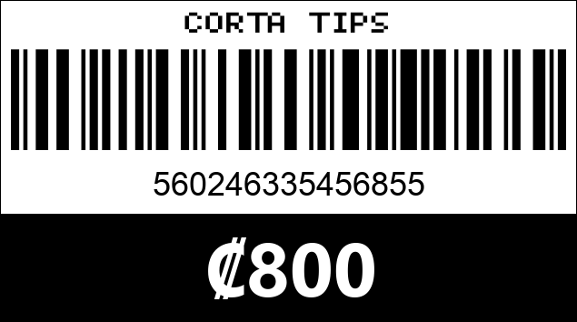 Código de barras de CORTA TIPS