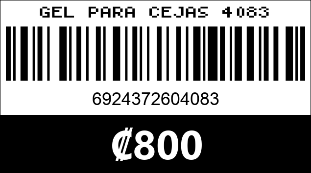 Código de barras de GEL PARA CEJAS 4083