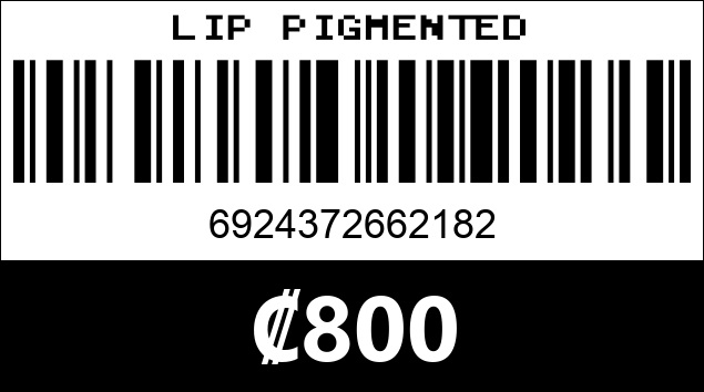 Código de barras de LIP PIGMENTED