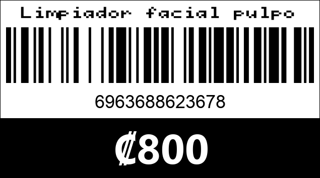 Código de barras de Limpiador facial pulpo