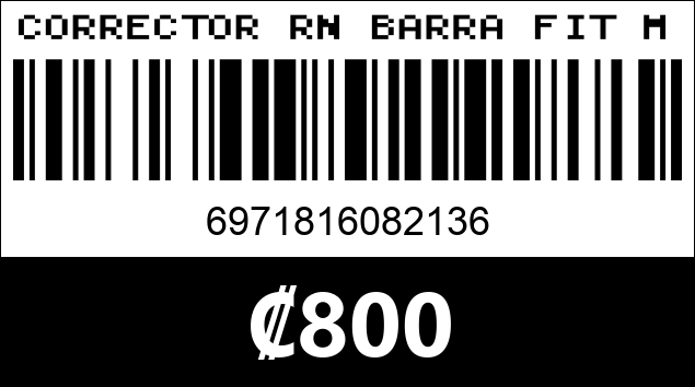 Código de barras de CORRECTOR RN BARRA FIT ME 2136