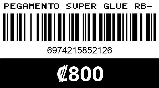 Código de barras de PEGAMENTO SUPER GLUE RB-A9200...