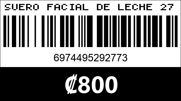 Código de barras de SUERO FACIAL DE LECHE 2773