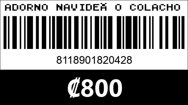 Código de barras de ADORNO NAVIDEÑO COLACHO CASCABEL 