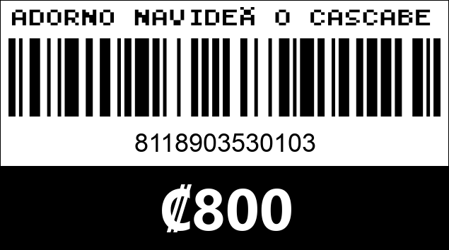Código de barras de ADORNO NAVIDEÑO CASCABEL santa claus