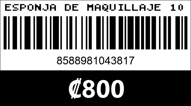 Código de barras de ESPONJA DE MAQUILLAJE 104381