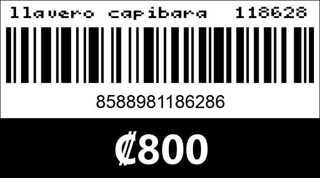 Código de barras de llavero capibara  118628