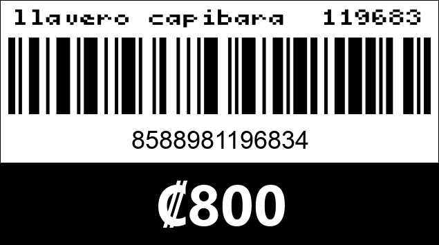 Código de barras de llavero capibara  119683