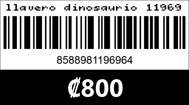 Código de barras de llavero dinosaurio 119696