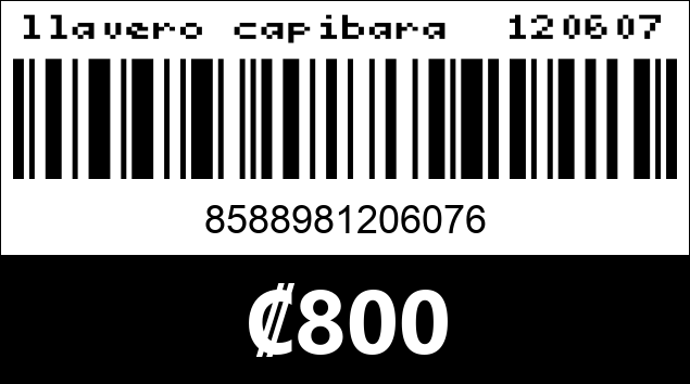 Código de barras de llavero capibara  120607