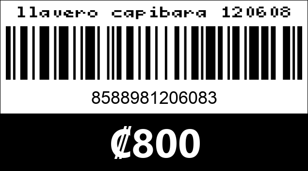 Código de barras de llavero capibara 120608