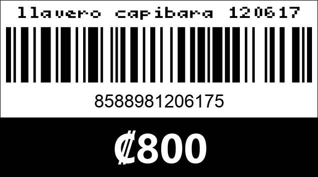 Código de barras de llavero capibara 120617