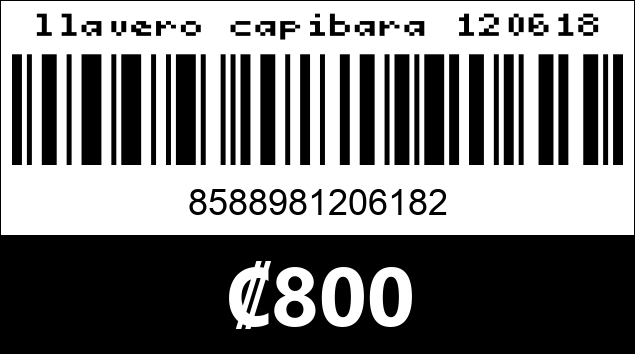 Código de barras de llavero capibara 120618
