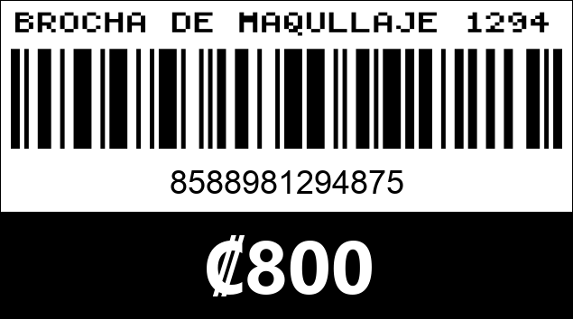 Código de barras de BROCHA DE MAQULLAJE 129487