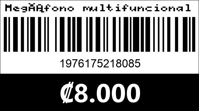 Código de barras de Megáfono multifuncional. 