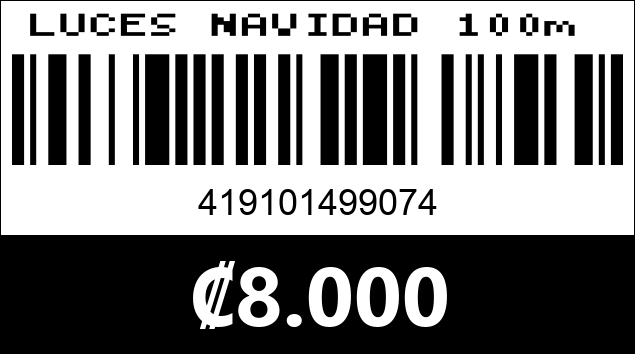 Código de barras de LUCES NAVIDAD 100m 