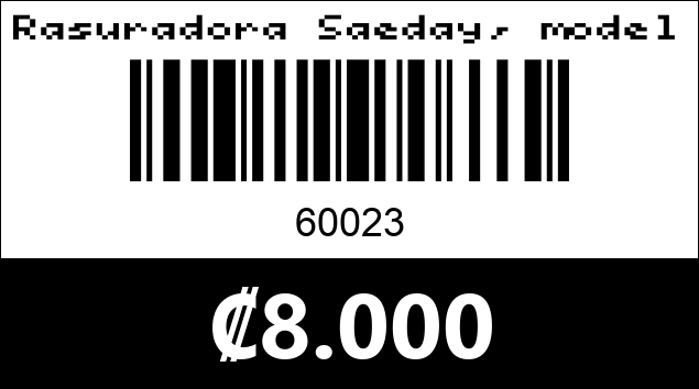 Código de barras de Rasuradora Saeday, modelo: SD-685