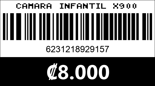 Código de barras de CAMARA INFANTIL X900