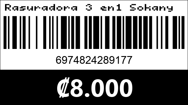 Código de barras de Rasuradora 3 en1 Sokany SK-9917