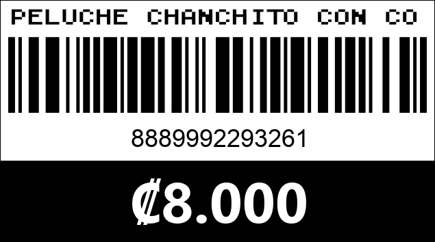 Código de barras de PELUCHE CHANCHITO CON COBIJA 3261