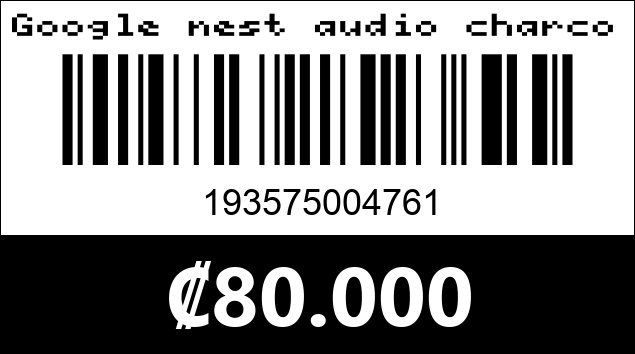 Código de barras de Google nest audio charcoal.