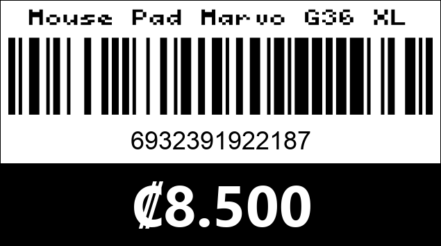 Código de barras de Mouse Pad Marvo G36 XL