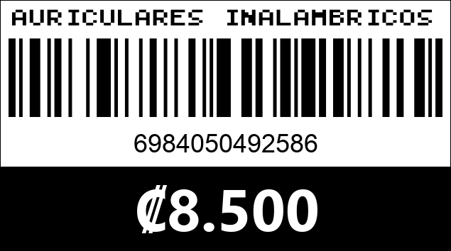 Código de barras de AURICULARES INALAMBRICOS WISDOMUP TDE-19...
