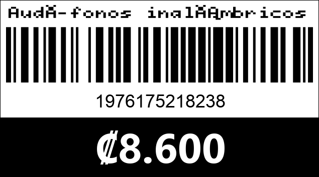 Código de barras de Audífonos inalámbricos K15.