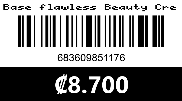 Código de barras de Base flawless Beauty Creations - T. 4