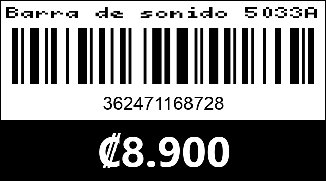 Código de barras de Barra de sonido 5033A