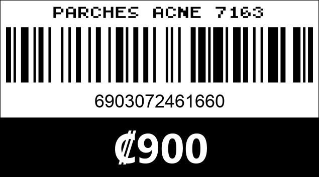 Código de barras de PARCHES ACNE 7163