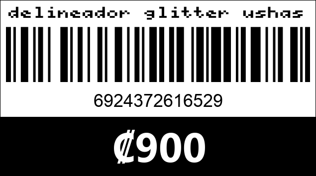 Código de barras de delineador glitter ushas uc029