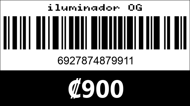 Código de barras de iluminador OG