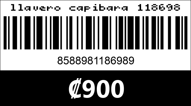Código de barras de llavero capibara 118698