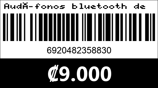 Código de barras de Audífonos bluetooth de motocicleta MH01