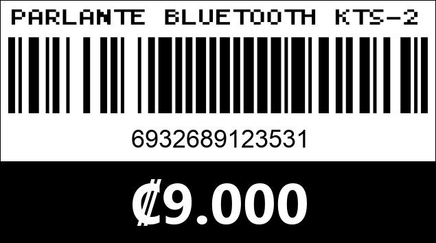 Código de barras de PARLANTE BLUETOOTH KTS-2135