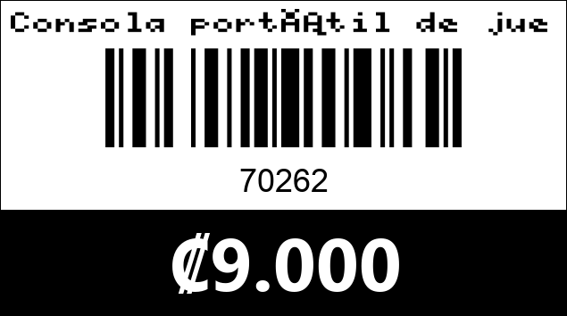 Código de barras de Consola portátil de juegos. 520 en 1