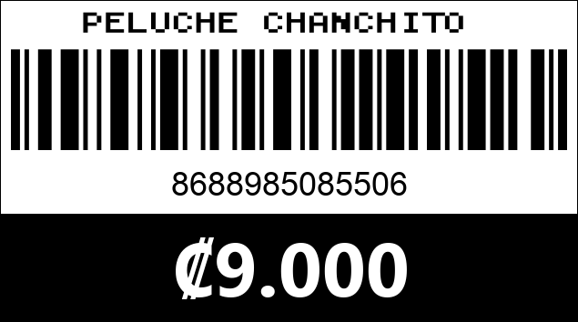 Código de barras de PELUCHE CHANCHITO 