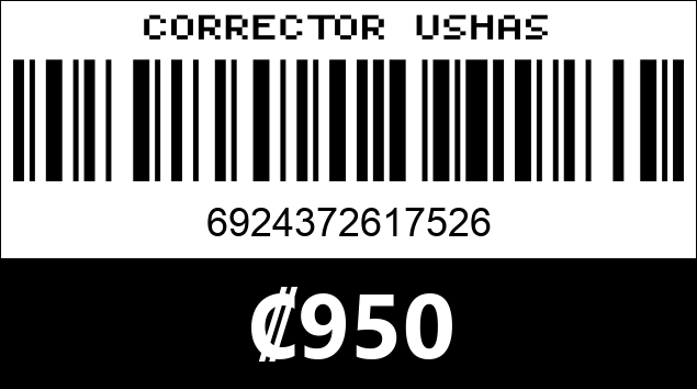 Código de barras de CORRECTOR USHAS