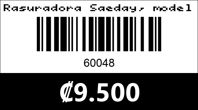 Código de barras de Rasuradora Saeday, modelo: SD-770. 