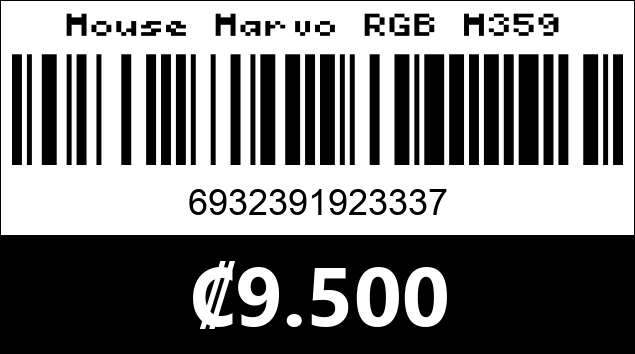 Código de barras de Mouse Marvo RGB M359