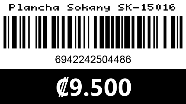Código de barras de Plancha Sokany SK-15016